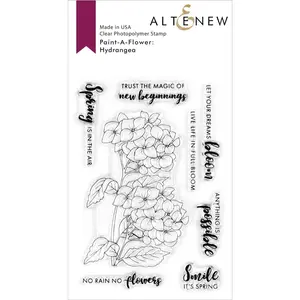 Paint-A-Flower: Hydrangea Outline Stamp Set