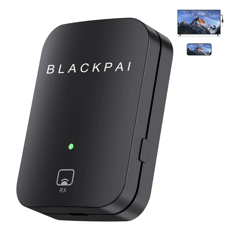 BLACKPAI Wireless HDMI Display Dongle Adapter, Portable Transmitter, Mirror the Screen of Smartphone,Laptop and Tablet to TVs ,Monitor or Projector Simultaneously,Support 1080P HD and 4K