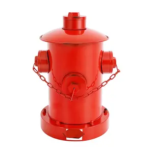 1.27 Gallon Step-On Pedal Garbage Can with Removable Inner Bucket, Fire Hydrant Shape Iron Trash Bin, Rust-Proof & Odor-Containing, Creative Retro Decorative for Home Kitchen Office Garden Bar