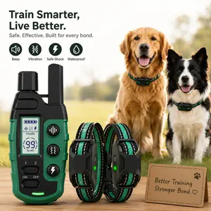 Remote Dog Training Collar, Beep Vibration Shock Modes, 3300FT Long Range, Train 2 Dogs, Waterproof Design, Long Battery Life, Adjustable for Small Medium Large Dogs Home Outdoor Use