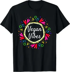 100% Cotton Beautiful Vegan Vibes Tshirt, Vegan Gifts Women