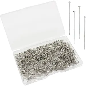 500Pcs Straight Stainless Steel Head Pins Fine Satin Dressmaker Pins for Sewing Fabric Crafts and Jewelry Making