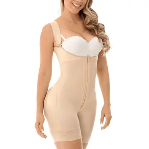 Fajas MYD F0269 – Colombian Post-Surgery Faja | Open-Bust Mid-Thigh