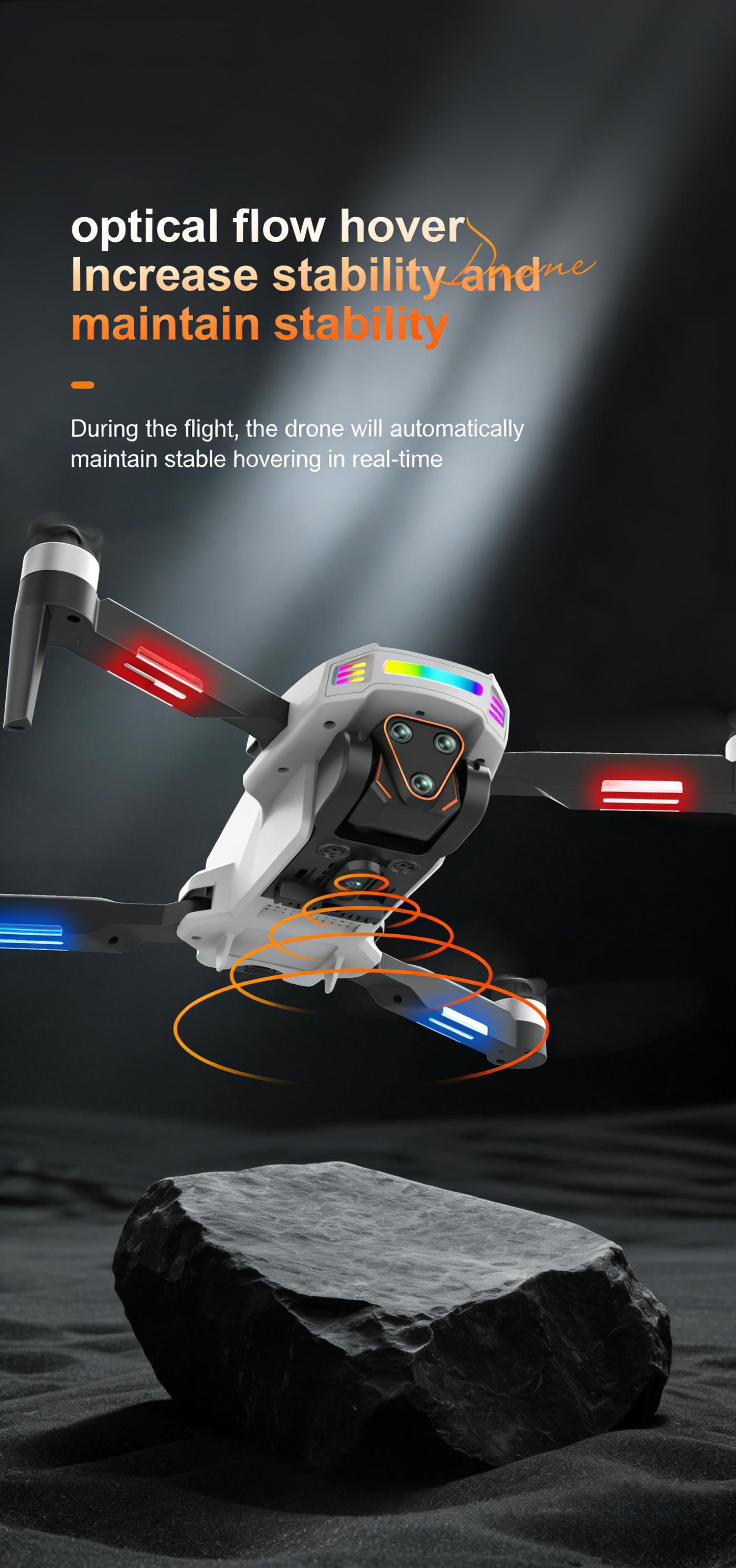 LF666PRO Drone with 4.5 inch independent dispaly  LCD Screen, Dual Camera & 50x Zoom | Optical Flow, Smart Obstacle Avoidance & Gesture Photo | RC Quadcopter for Beginners, Birthday Gift