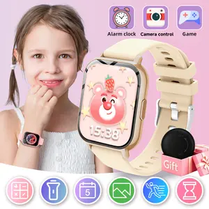 Kids Smart Watch with Free Kids Locator | Bluetooth Calling, Message Notification, Sedentary Reminder, Activity Tracking, Water Drink Reminder, Camera Control & Custom Watch Face – Stylish Wearable Smart Gift for Children