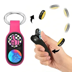 Fingertip Stress Relief Keychain--a tech-style adult stress relief toy, an innovative pocket gadget, suitable as a gift for him or her