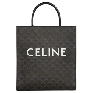 Celine Cabas Classic Monogram Canvas and Leather Tote Bag for Men and Women