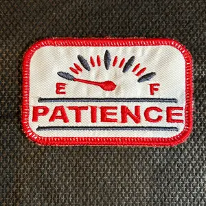 Zero Patience Embroidered Patch for Clothes