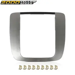 Fit For 2007-2013 SIERRA Center Dash Radio Surround Bezel Dash Trim Panel Silver