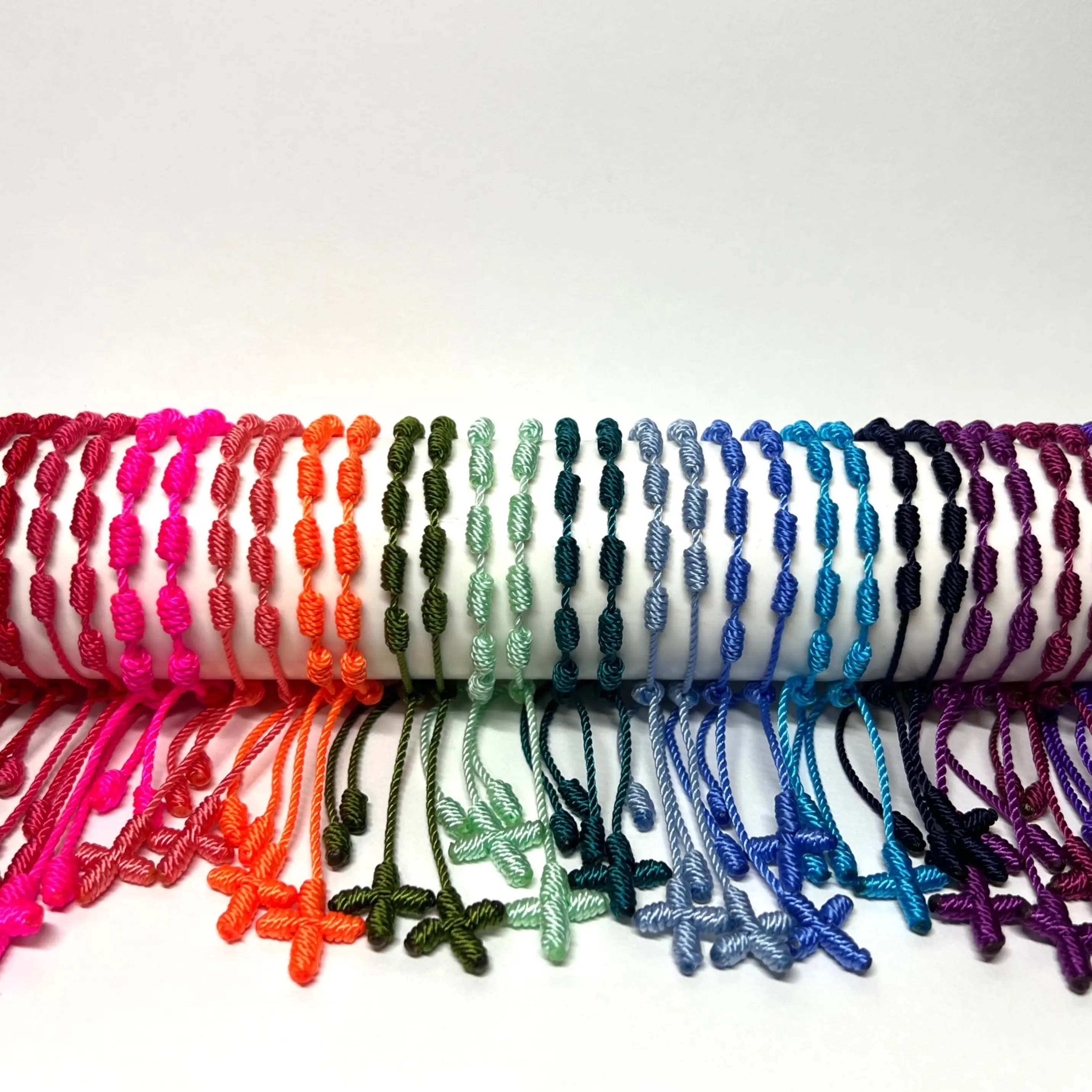 Handmade Knotted Rosary Bracelet - Decenario, Knot Bracelet, Knot Cross Bracelet, Baptism, First Communion, Prayer, Confirmation, Religious, Ten Knot.