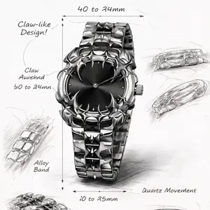 Swagivelli Watch - Stainless Steel Wristwatch | Punk Unisex Timepiece With Customizable Dials | Unique Wrist Jewelry