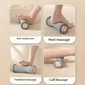 Foot Massage Roller with Speed Control, Deep Tissue Design for Yoga and Fitness, Durable Plastic Home Muscle Relaxer, Portable Massager, Exercise Equipment, Training Roller