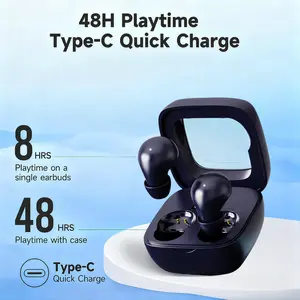 In-ear sports Bluetooth earphones, Bluetooth 5.4, 17 hours of playback time, secure for commuting to work, suitable for Android and iOS.