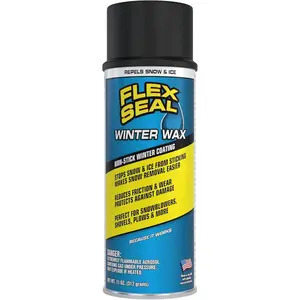 Flex Seal Winter Wax, Repels Snow and Ice, Non-Stick Winter Coating, Shovels, Plows, Snowblowers, Skis and Snowboards, Metal, Fiberglass, Painted and Plastic Surfaces, Clear, 11 oz, Pack of 1