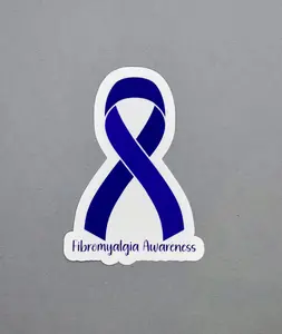 Fibromyalgia Awareness Ribbon Sticker