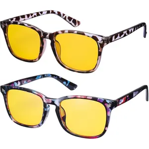 Night Driving Glasses for Women Men, Anti Glare Polarized Yellow Lens Night Vision Glasses for Nighttime Rainy Foggy