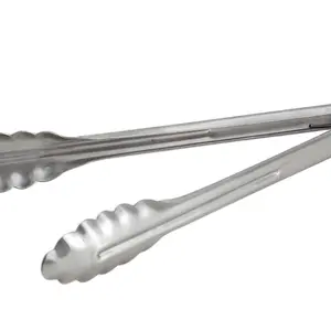 Winco Stainless Steel, Coiled Spring Utility Tong Heavyweight, 12-Inch Heavy Duty Utensils