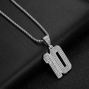 Unisex Stainless Steel Hip Hop Punk Style Necklace Digital 10 Pendant Necklace Ideal for Daily Wear