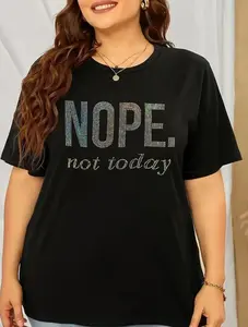 Plus Size All-Day Comfort Stretch Tee - Comfortable Fit, Stretchy Fabric, Ideal for Everyday Wear Top Summer Black Streetwear T-Shirt Casual Lightweight Womenswear Breathable Silky Tshirt Crewneck Fitted Shortsleeve