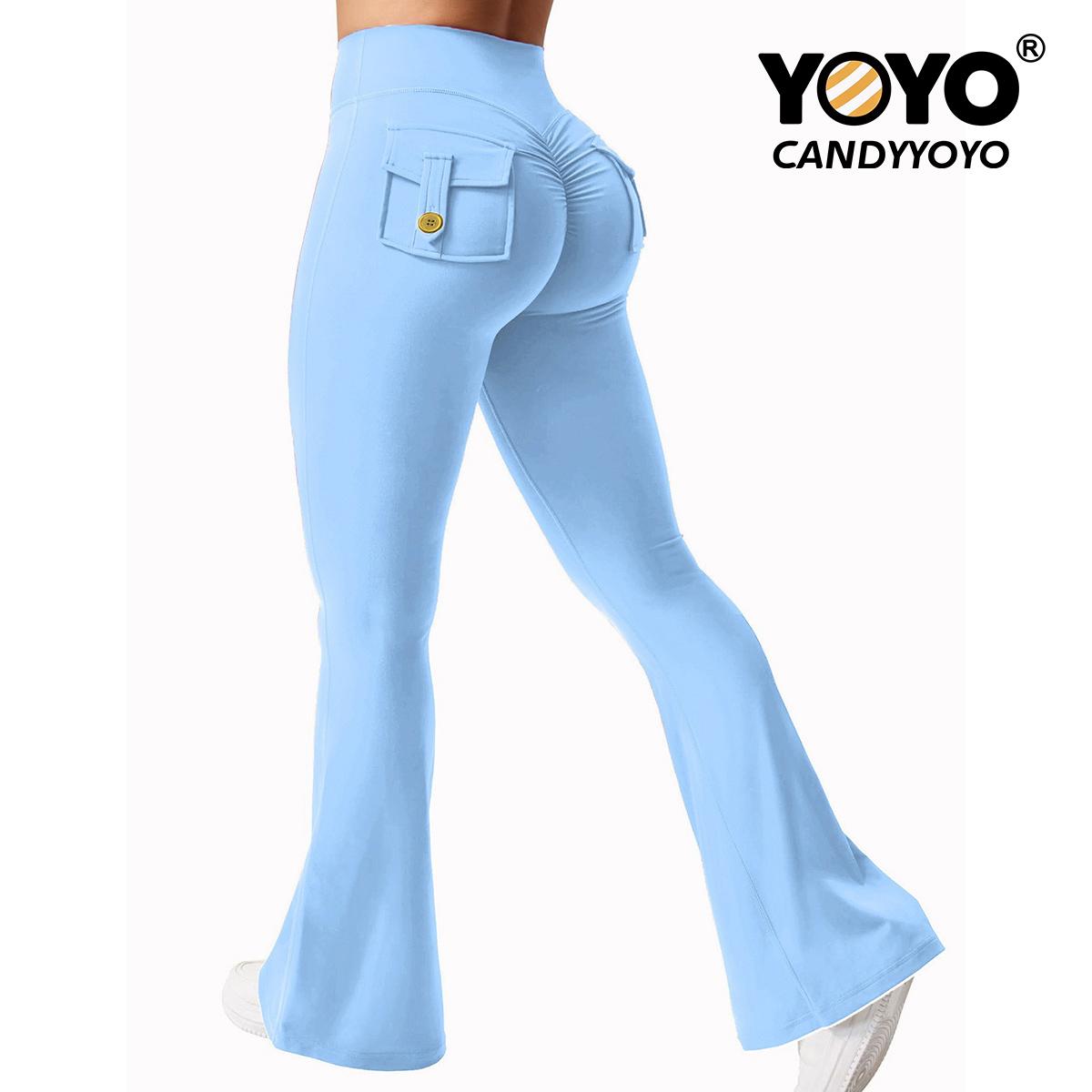 Original design, workwear-style pocket yoga pants for women. Bell-shaped pants that lift the buttocks, provide movement flexibility, and feature breathable, high-elasticity fabric that contours to the body. Womenswear