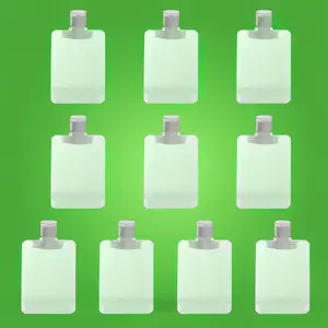 Portable Travel Bottles Set Refillable Leakproof 10PCS Squeeze Pouches with Mini Funnel, 50/100ML Clear Toiletry Containers for Shampoo Lotion Skincare, Compact Cosmetic Dispenser Bags for Travel & Outdoor Use