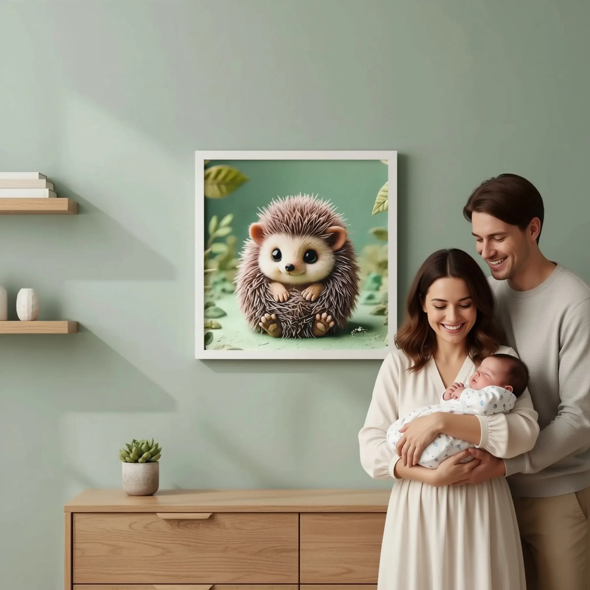 Nursery Wall Art | Animal Nursery Print- Baby Hedgehog | Whimsical Kids Room Decor