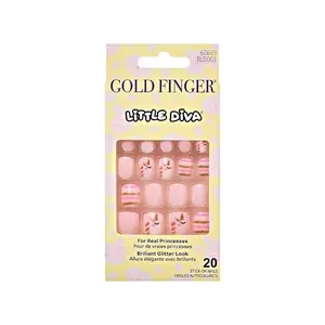 Gold Finger Little Diva Sticker Nails - Crystal Persuasion