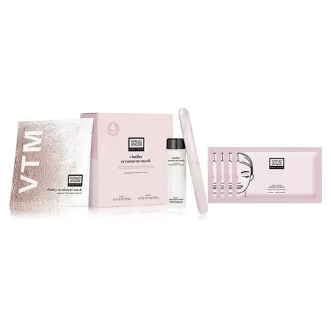Erno Laszlo Vitality Treatment + Multi-Task Skincare Kit - All Skin Types, Under Eye Brightener, Plump Face Mask, Brightening Serum with Radiant 10min Glow Fix, Chondrus Crispus (Carrageenan) Extract & Hydration