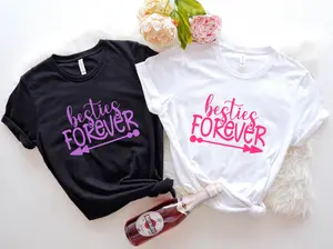 Besties Forever T-shirt, BFF matching shirt, Girls Crew Gift Tee, Forever Best Friends Short Sleeve, Girls Power T-shirts, Baby Twins Shirts.
