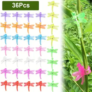 36Pcs Orchid Clips, Plastic Dragonfly Plant Clips, Garden Plant Support Clips, Flower Vine Stem Clips for Indoor Garden Plant Decoration