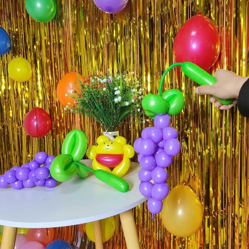 260 Long Balloons 100 Pack Twisting Animal Balloons Assorted – Thick Latex for Parties, Magic Art & Christmas Gifts