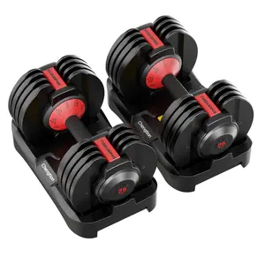 Upgraded Adjustable Dumbbells Set 25 lbs, 9 Weights Dumbbell Set, Quick Adjustable Dumbbells For Men Women Home Gym with Anti-Slip Handle, Safe and No Falling