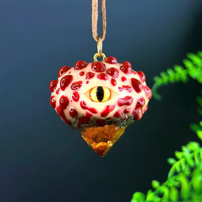 Bleeding tooth fungi protection charm ( glow in the dark )