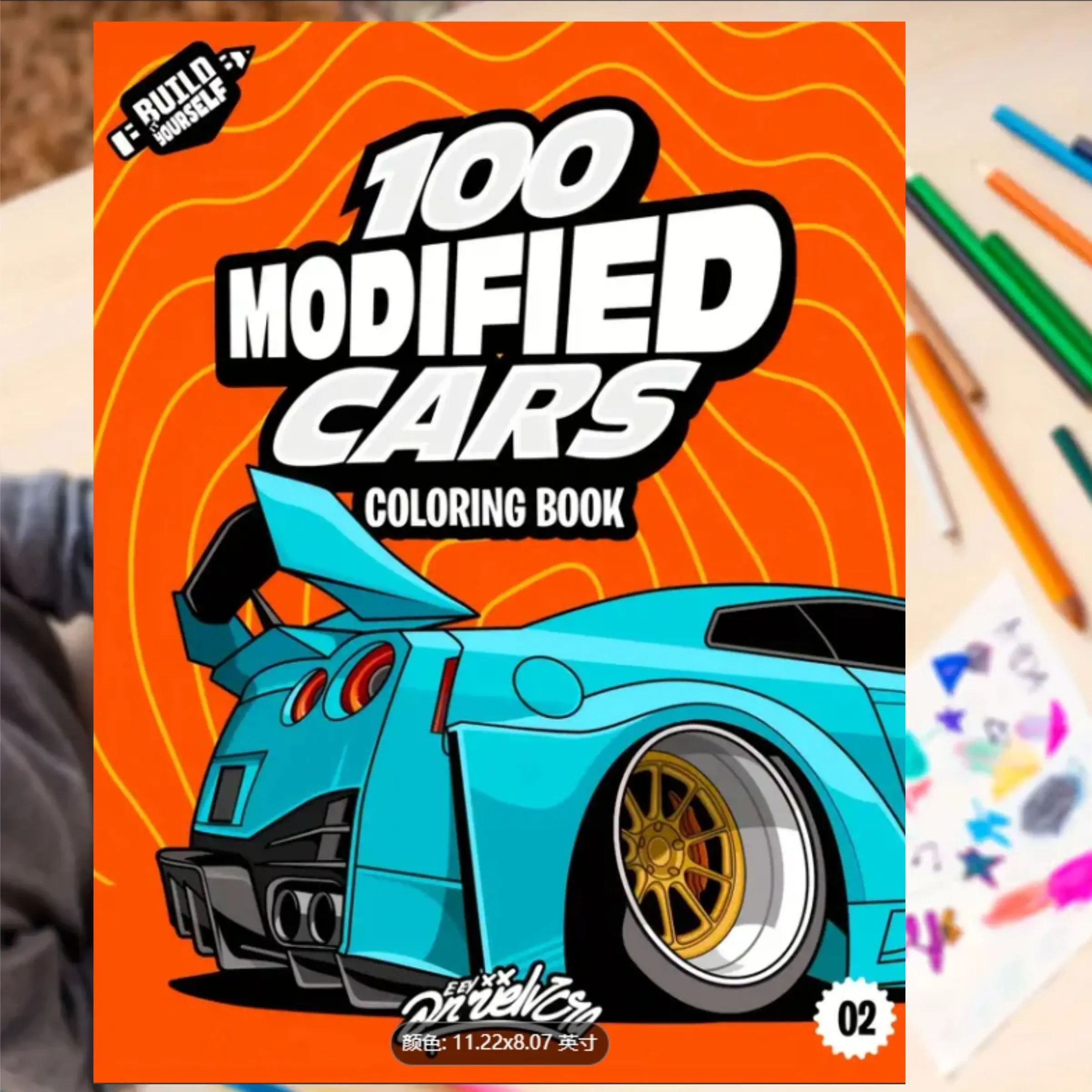 Car-Themed Automotive Coloring Book with Illustrations, Perfect Gift for Enthusiasts, Ideal for New Year, Halloween, Christmas, Parties, Holiday Activities, Bonding, Durable Paper