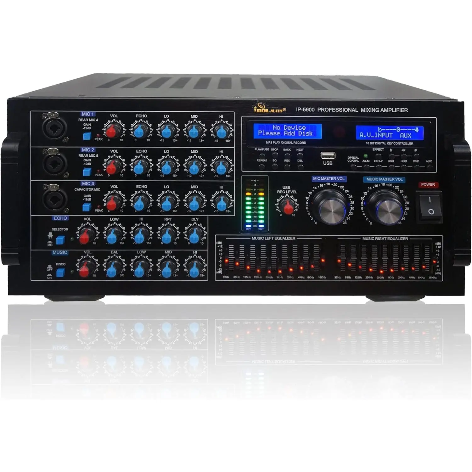 IP-5900 Professional 6000W Karaoke Mixing Amplifier/w Echo & Delay Control, Optical/HDMI Inputs NEW