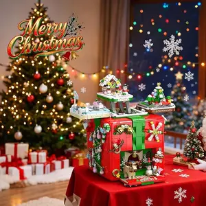 Christmas Building Blocks Sets 1100PCS with Snowman Stocking Snowflake Festive Designs for Kids Adults Teens Xmas Gifts Ornaments Decoration