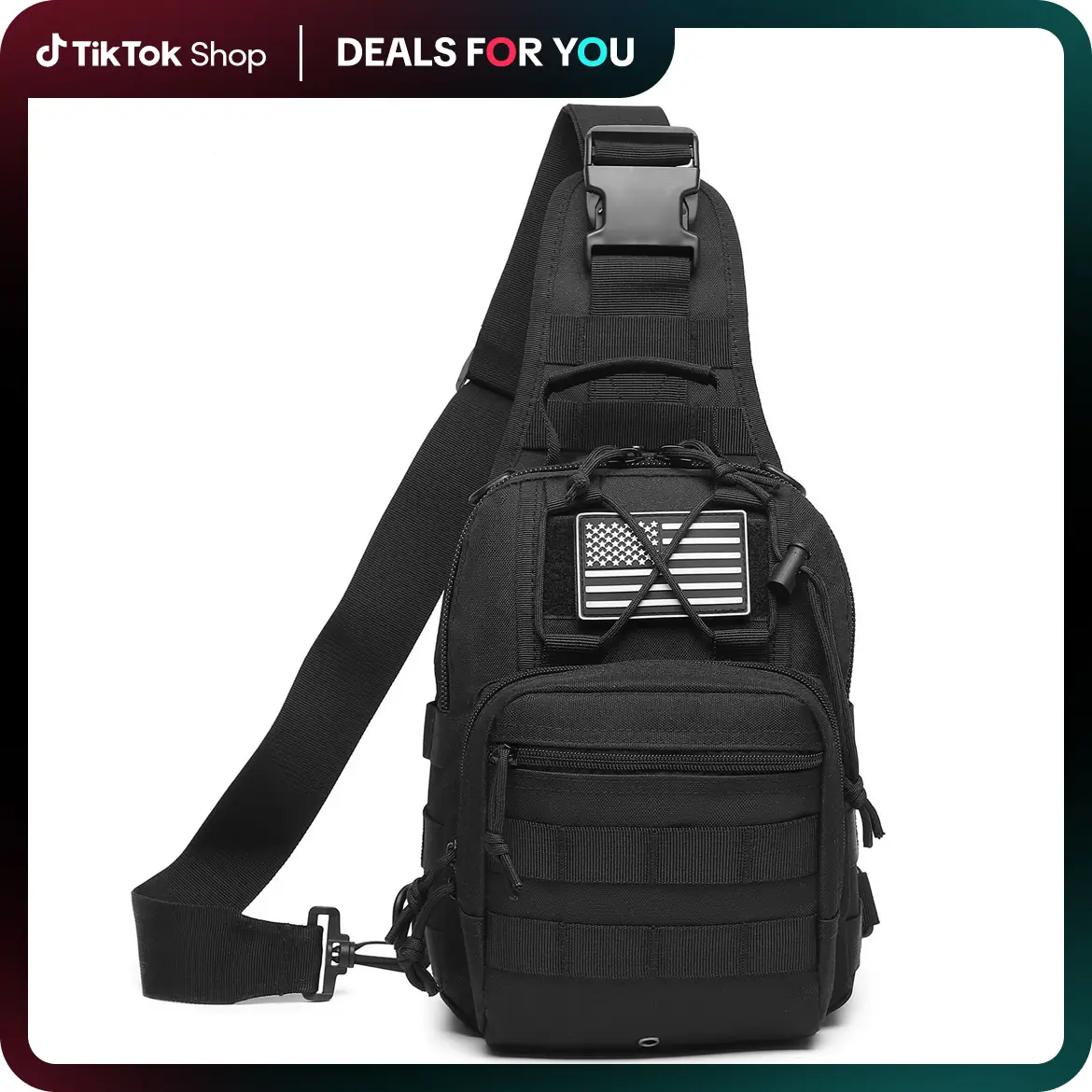 Outdoor Tactical Bag Backpack, Military Sport Bag Pack Cross-body Molle Sling Shoulder Backpack Tactical Bag for Every Day Carry FathersDayGift