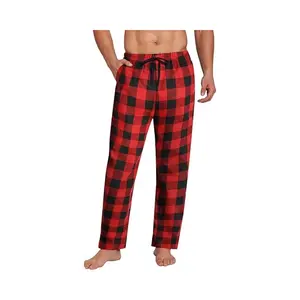 COOFANDY Men's Plaid Casual Pants Soft Cotton Christmas Pajama Pants Drawstring Checkered Lounge Sweatpant with Pockets