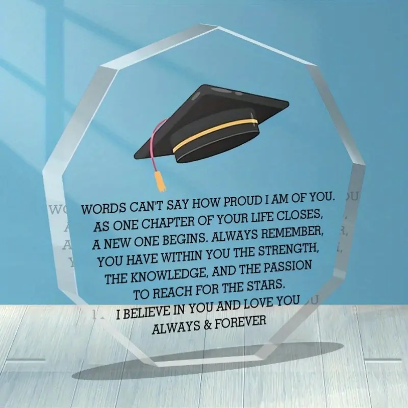 Graduation Inspirational Acrylic Gifts for Him Her, Class of 2025 Gifts for Women Men, University College Middle High School Graduates, Acrylic Plaque Decor, Wall Art Plaque, Acrylic Signage Plaque