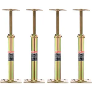 House Floor Jacks, 4 PCS Post Floor Joist Jacks for Leveling, 11.6"-16" Height Range, Total Support up to 10000 LBS, Galvanized Telescoping Screw Jacks for Temporary Support