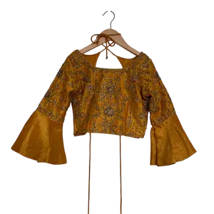 Indian Lehenga Set, Gold Gray, Size 10