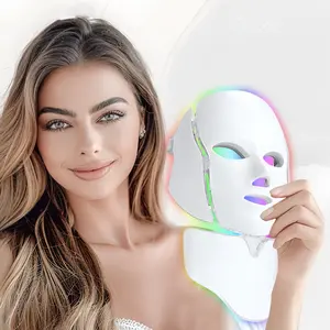 RED Light Therapy Mask Face Skin Care Mask, LED Red 630±5nm Wavelength，Facial Skin Care Instrument , Birthday, Christmas, Mothers Day, Valentines Day Gifts for Her Women Mom Best Friend Wife Teacher (White) beauty machine Acne