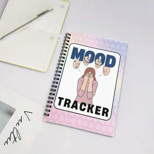 A5 size mood tracker workbook, ADHD management, mental health support, daily mood tracker log, combines practical tools and soothing minimalist design to help you reduce stress, develop habits, and better understand your mood patterns. Suitable for teenag