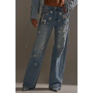 IN YOUR DREAMS RHINESTONE DENIM JEANS