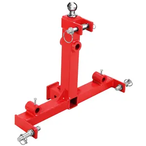 GARVEE 3-Point Gooseneck Tractor Trailer Hitch with 2" Receiver Hitch and Gooseneck Trailer Ball Drawbar for Category 1 Tractor
