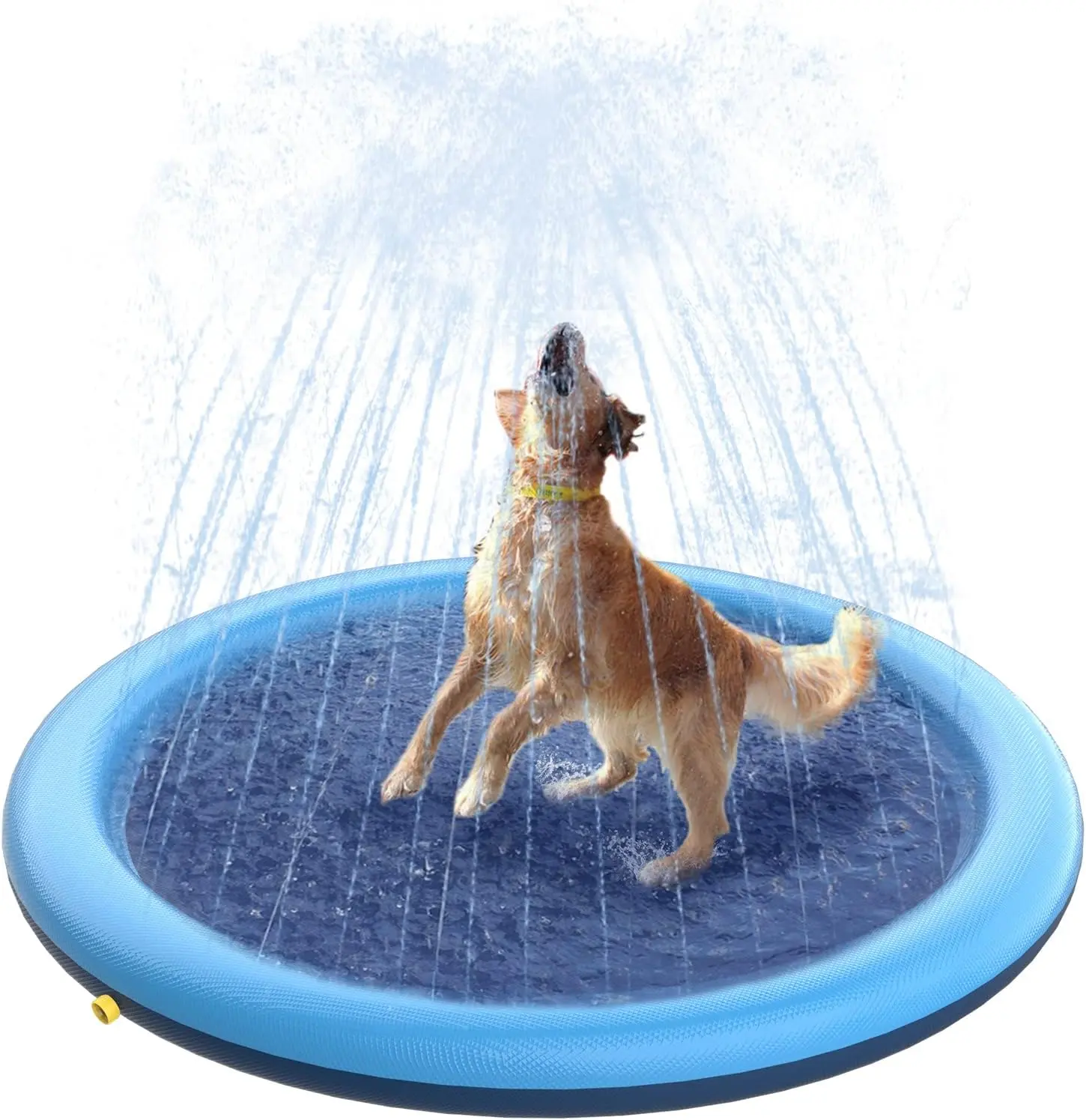 51-Inch Dog Splash Pad for Large Dogs & Kids – Non-Slip Sprinkler Splash Pool, Thickened PVC Outdoor Water Play Mat for Summer Backyard, Lawn & Garden homeessentials