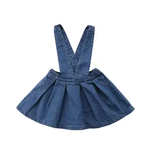 Toddler Baby Girls Denim Dresses Strap Suspender Skirt Overalls Dress Outfit Infant 6M-5T