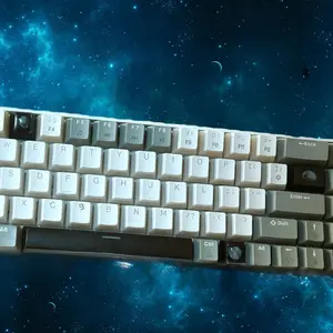 28 pc Celestial Moon Grey and Black Keycaps - 60% Keycaps for GK61/GK64/RK61/Anne/GH60/ALT61 Mechanical Keyboards