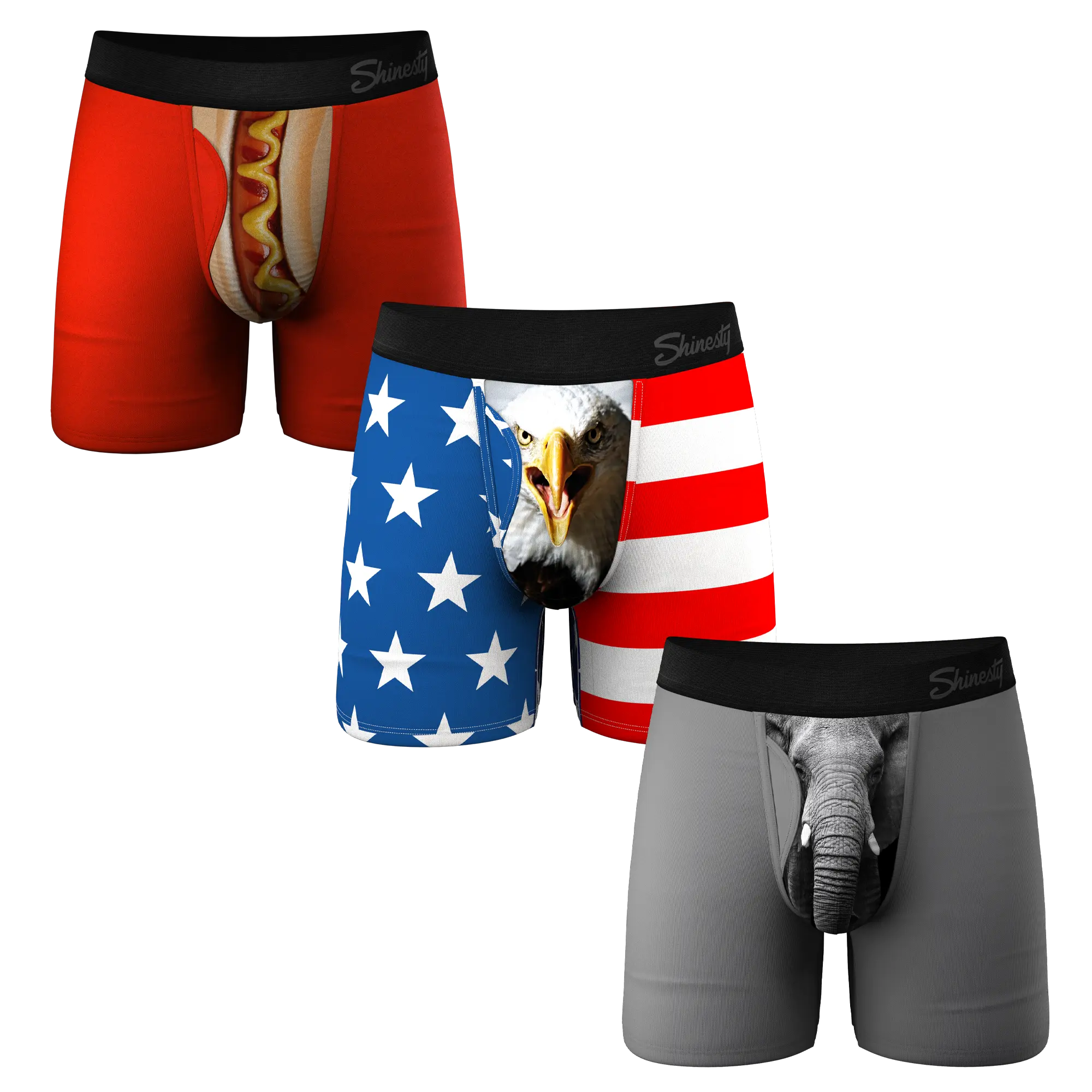 The Apex Mix | Shinesty Ball Hammock® Pouch Boxer Briefs with Fly 3 Pack