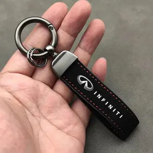 2025 Suede Key Ring Sport Car Keychain Custom Gift With Emblem For Infiniti Q50 G37 QX70 FX35 Q60 Q30 QX60 JX35 QX80 M35 ESQ M37